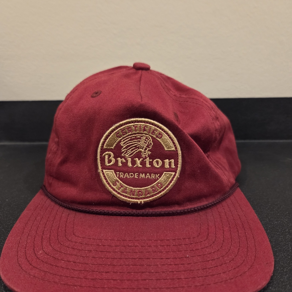 Brixton Red Cap with Gold Logo